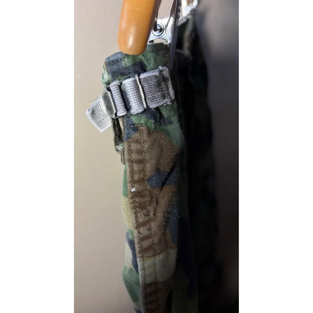 Vintage Woodland Camo Cargo Pants Military Style Tactical Trousers Green Brown